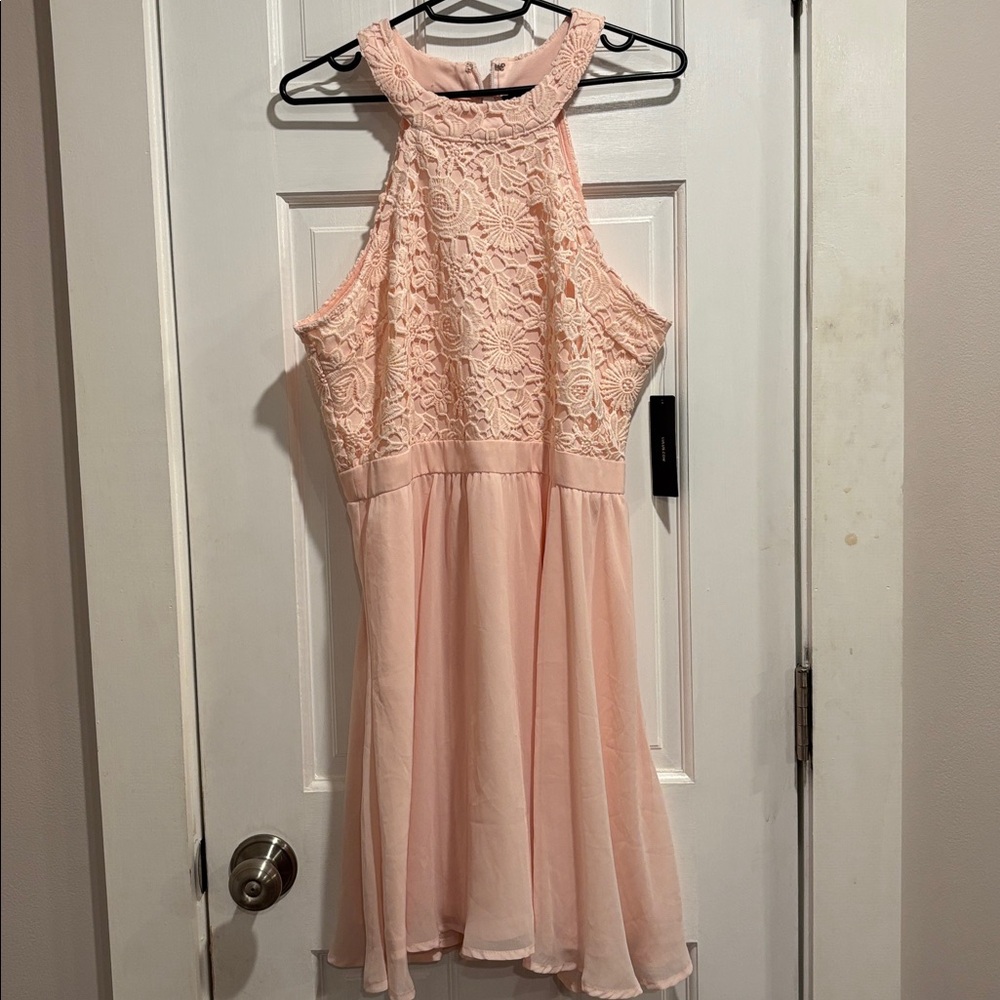 Lulu's Blush Pink Lace Dress